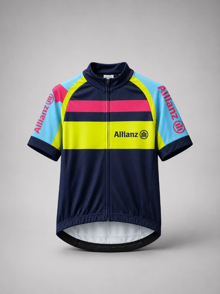 Allianz Radtrikot Kurzarm Navy/Pink